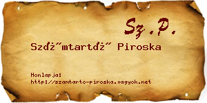 Számtartó Piroska névjegykártya